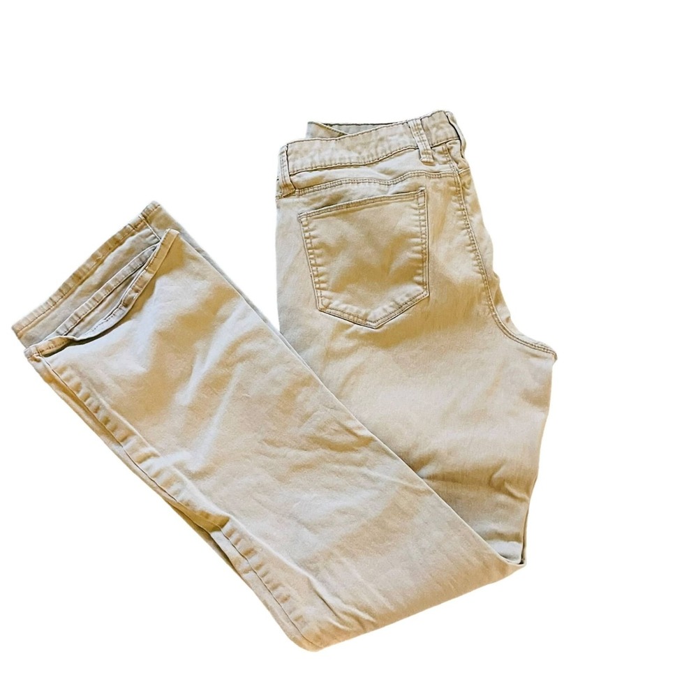 No Boundaries Khaki Straight Leg Pants Mens Size 13 Tan Cotton Blend Casual